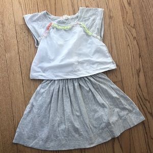 JCrew Jersey dress with fabric top